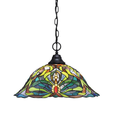 Any 1 Light Kaleido Scope Art Large Pendant 19 Inch Wide by Toltec - 10-MB-990