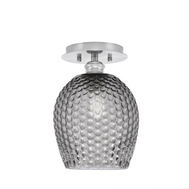 Edge 1 Light 7.5 Inch Wide Semi Flush Mount by Toltec - 1160-BN-4902