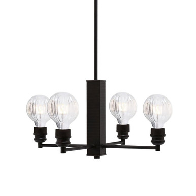 Edge 4 Light Small Chandelier by Toltec - 1154-ES-LED45C