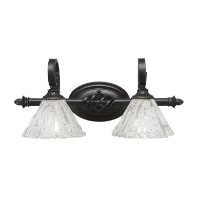 Elegante 2 Light Vanity Light 21.25 In Length by Toltec - 162-DG-7195