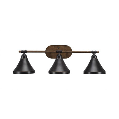Blacksmith 3 Light Vanity Light by Toltec - 1753-410-DG