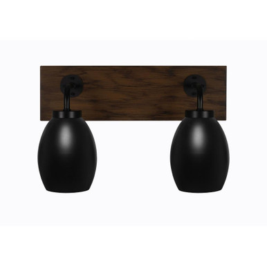 Oxbridge 2 Light Vanity Light 15.5 Inch Tall Length by Toltec - 1772-MBWG-426-MB