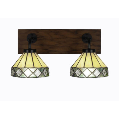 Oxbridge 2 Light Vanity Light 17.25 Inches Length by Toltec - 1772-MBWG-9405