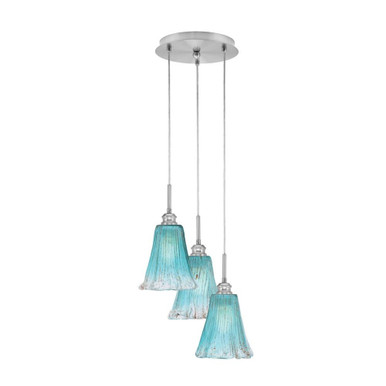 Array 3 Light Medium Pendant 11 Inch Wide by Toltec - 1816-BN-725