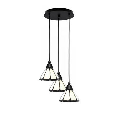 Array 3 Light Steel Medium Pendant 13.25 Inch Wide by Toltec - 1818-MB-9125