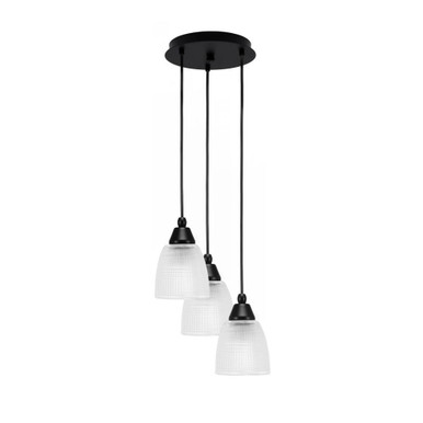 Array 3 Light Steel Small Pendant 10.25 Inch Wide by Toltec - 1816-MB-500