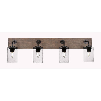 Oxbridge 4 Light Steel Vanity Light 36.25 In Tall by Toltec - 1774-MBDW-300