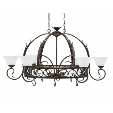 Leaf 8 Light Large Chandelier by Toltec - 216-BRZ-311
