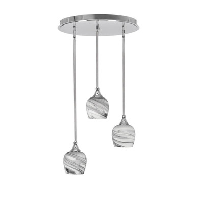 Empire 3 Light Cluster Pendalier 10 x 18 Inch by Toltec 2183-CH-4819