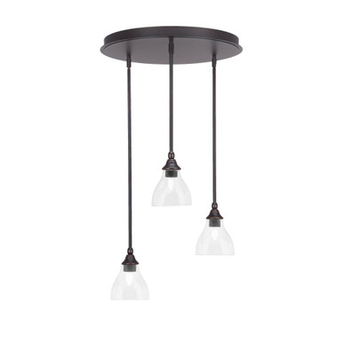 Empire 3 Light Cluster Pendalier 10 x 18 Inch by Toltec 2183-DG-4760