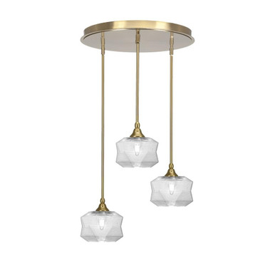 Empire 3 Light Cluster Pendalier 10 x 18 Inch by Toltec 2183-NAB-4490