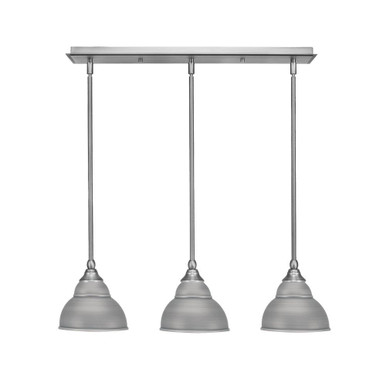 Any 3 Light Steel Linear Pendant 24 Inch Length by Toltec - 25-BN-427