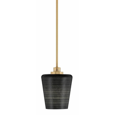 Odyssey 1 Light Stem Hung Small Pendant 8 Inch Tall by Toltec - 2601-NAB-4039