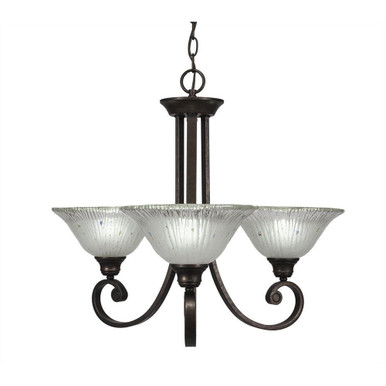 Curl 3 Light Medium Transitional Chandelier by Toltec - 253-BRZ-731