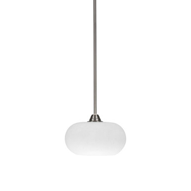 Paramount 1 Light White Muslin Glass Small Pendant by Toltec - 3401-BN-214