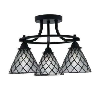 Paramount 3 Light 17 Inch Wide Semi Flush Mount by Toltec 3417-MB-9185