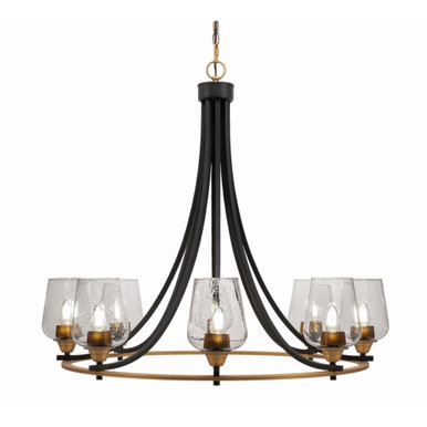 Paramount 8 Light Uplight Chandelier 31 x 34.25 Inches Wide by Toltec  - 3408-MBBR-210
