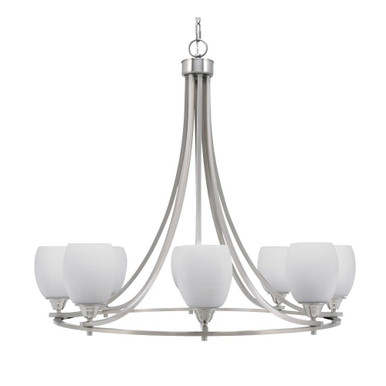 Paramount 8 Up Light Large Chandelier by Toltec - 3408-BN-615