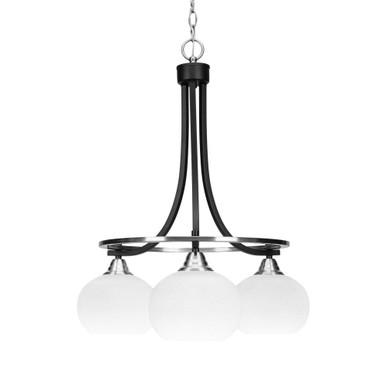 Paramount 3 Light Chandelier 26 Inches Tall and 18.5 Inches Wide by Toltec  - 3413-MBBN-212
