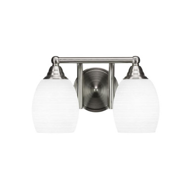 Paramount 2 Light Vanity Light 13 Inch Wide by Toltec - 3422-BN-4021