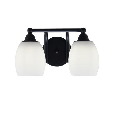 Paramount 2 Light Linen Vanity Light 12.75 In Tall by Toltec - 3422-MB-615