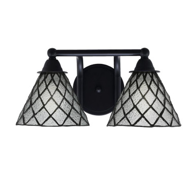 Paramount 2 Light Steel Vanity Light 14.75 Inch Length by Toltec - 3422-MB-9185