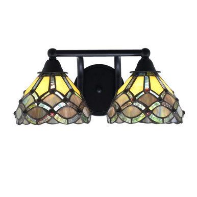 Paramount 2 Steel Light Vanity Light 15.5 Inch Length by Toltec - 3422-MB-9435