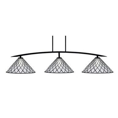 Kurve 3 Light Island Pendant 56.5 Inch Length by Toltec - 3733-MB-918