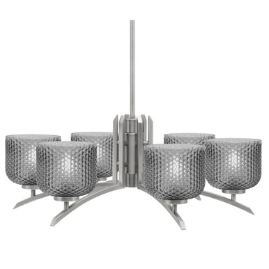 Kurve 6 Light Chandelier 11 x 27.5 Inch by Toltec - 3706-GP-4612