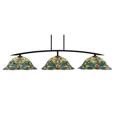 Kurve 3 Light Island Pendant 58 Inch Length by Toltec - 3733-MB-990