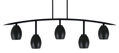 Kurve 5 Light Small Bar Island Pendant 14.25 Inch Tall by Toltec - 3745-GP-4769