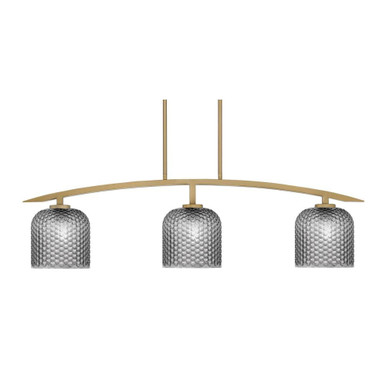 Kurve 3 Light Bar Island Pendant 11.5 Inch Tall by Toltec - 3736-NAB-4912