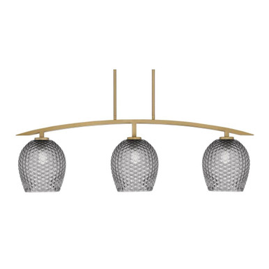 Kurve 3 Light Bar Island Pendant 12.5 Inch Tall by Toltec - 3736-NAB-4902