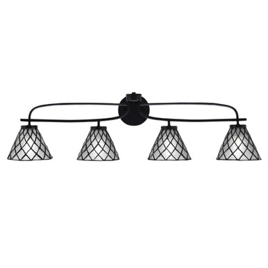 Cavella 4 Light Vanity Bar Light 38.25 Inch Length by Toltec - 3914-MB-9185
