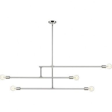 Modernist 5 Light Chandelier In Sleek Style 15 x 4.75 Inches Wide by Z-Lite - 731-5