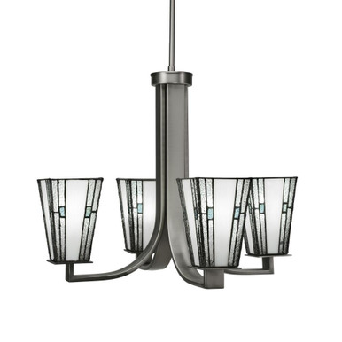 Apollo 4 Light Uplight Chandelier with Hang Straight Swivel by Toltec  - 574-GP-9534
