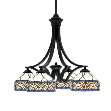 Zilo 4 Light Downlight Chandelier 19 x 20 In by Toltec  - 568-MB-9485
