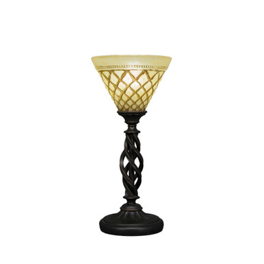 Elegante 1 Light Mini Table Lamp 15 x 7 Inches by Toltec  - 61-DG-7185