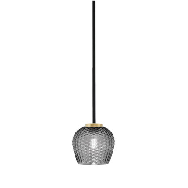 Sandia 1 Light Stem Mini Pendant 6 In Tall and 6 In Wide by Toltec - 6201-MBNAB-4602