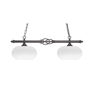 Elegante 2 Light Island 10 Inch Tall and 31.75 Inch Length by Toltec - 862-DG-214