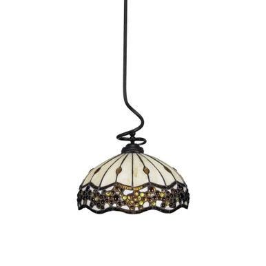 Capri 1 Light Large Stem Pendant 18.5 Inch Tall by Toltec - 900-MB-997