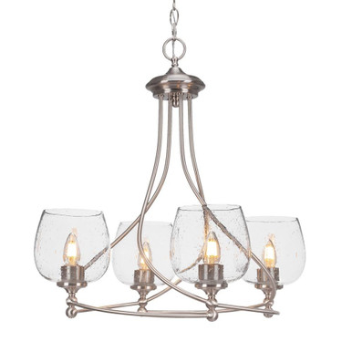 Capri 4 Up Light Medium Chandelier by Toltec - 904-BN-4810