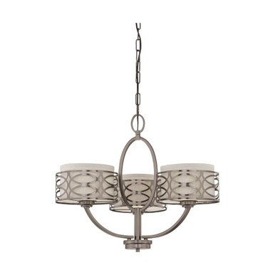 Harlow Three Light Chandelier 25 Inches Wide by 20.38 Inches High by Nuvo  - 60/4724