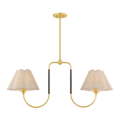 Janie 2 Light Linear Pendant 19.5 Inch Tall and 12 Inch Wide by Mitzi - H1043902-AGB/TRB