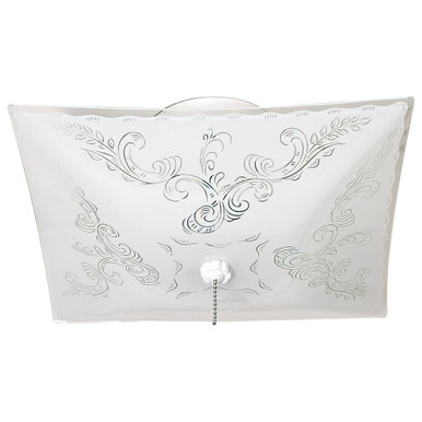 2 Light 11.75 Inch Wide Square Flush Mount with Pull Chain by Nuvo 60/6113 - 60/6113