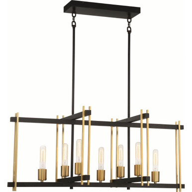 Marion 7 Light Linear Island by Nuvo - 60/6526