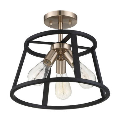 Chassis 3 Light 14 Inch Wide Flush Mount by Nuvo - 60/6643