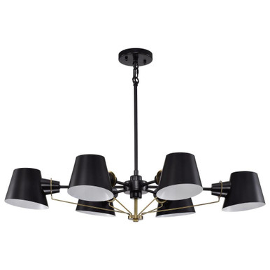 Baxter 6 Light Medium Chandelier by Nuvo - 60/7386