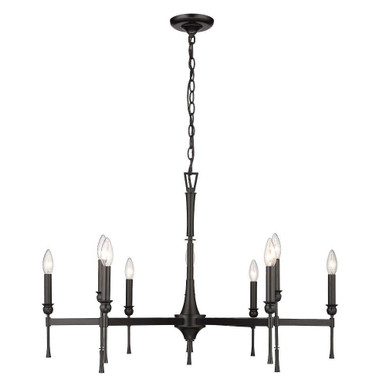 Landon 9 Light Large Chandelier by Golden - 3509-9 BLK