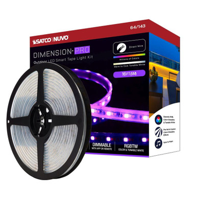 Dimension Pro 20W LED Tape Light with J Box Connect 196.85 Inch by Nuvo - 64/143